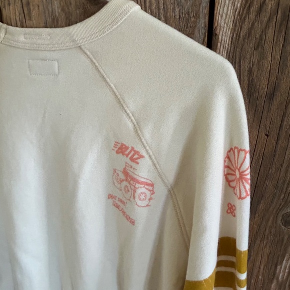 NWT MOTHER The Biggie Concert Raglan Sweatshirt XS xsmall $188 NEW - Picture 6 of 12